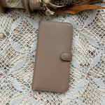 《chora12様専用ページ》　本革スマホケース♡ヌメ　レザー　iPhone対応　ハンドメイド　受注製作　左利き仕様可能　グレージュ