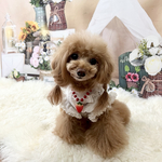 Mu いちごペットネックレス　ペットアクセサリー　わんこ　犬　にゃんこ　猫　可愛い苺のネックレス　長さ調整アジャスター付　オーダーメイド可能です