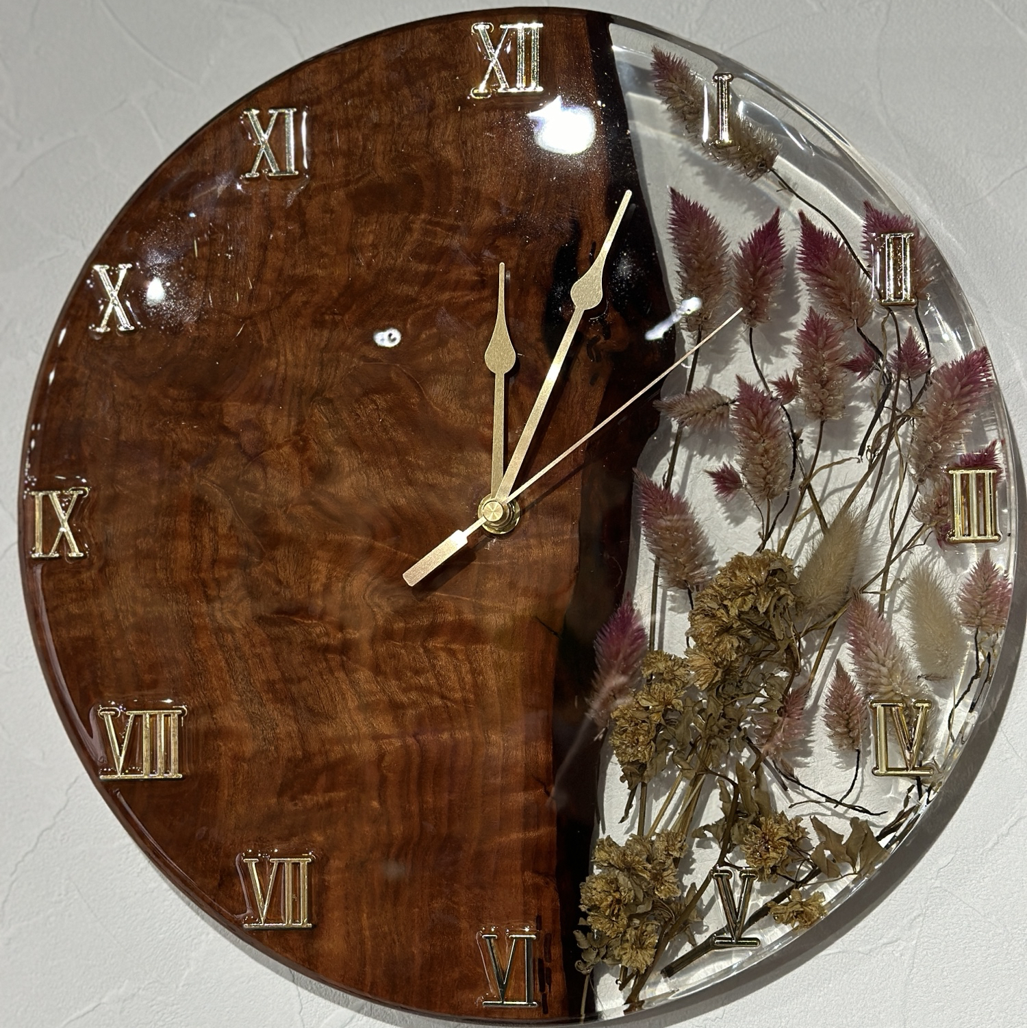 レジン　時計　ドライフラワー　ハンドメイド レジン♡お花の時計キーホルダーの作り方 How to make a flower