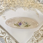 かすみ草で作る♡ ココアラメ　バレッタ　レジン