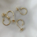 フープピアス　ゴールド