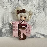 とろける板チョコのお着物 イチゴ 3点セット   オビツ11用