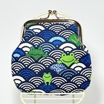 かえる柄がま口財布