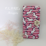 iPhone6/6s  plus/5s/SE手帳型ケース*ポニー&ビジュー