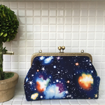 宇宙柄角形がま口バック