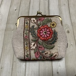 ＊SALE＊インド刺繍ブレード【A】がま口ポーチ L