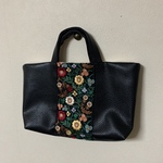 ＊難あり＊インド刺繍ブレード【ブラック】ミニトートバッグ