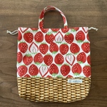 ［再販］いちご＆バスケット柄の体操服袋