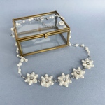 雪の結晶＊スノーフレーク＊パールの淡雪ネックレス