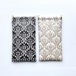 ニキ様オーダー品❣️バネ口金縦長ポーチ2個　ダマスク柄ブラックとグレージュ