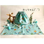 ★(^.^)ぼくの宇宙🪐水色お弁当・給食袋&ランチョンマット★楽しいランチタイムを♪