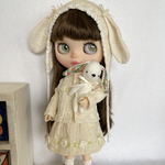 blythe outfit リボン刺繍のお洋服セット