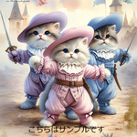 オリジナル 生地 ブロックデザイン ハンドメイド素材 クラフト アップリケ   猫