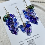 【なつ様専用】🍇グレープピアス💜💙