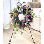 大人可愛いフリルビオラとイベリスの寄せ植えWreath　*:･ﾟ✧幸せのWreath「フリルとハゴロモの衣を纏いて」✧*:･ﾟ　　