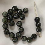 6㎜ 50pcs dark green crack glass beads