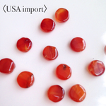 〈USA import〉 カーネリアン (天然石)ビーズ (8個)