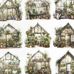 大きめフレークシール WARM CABIN 2 <S637>