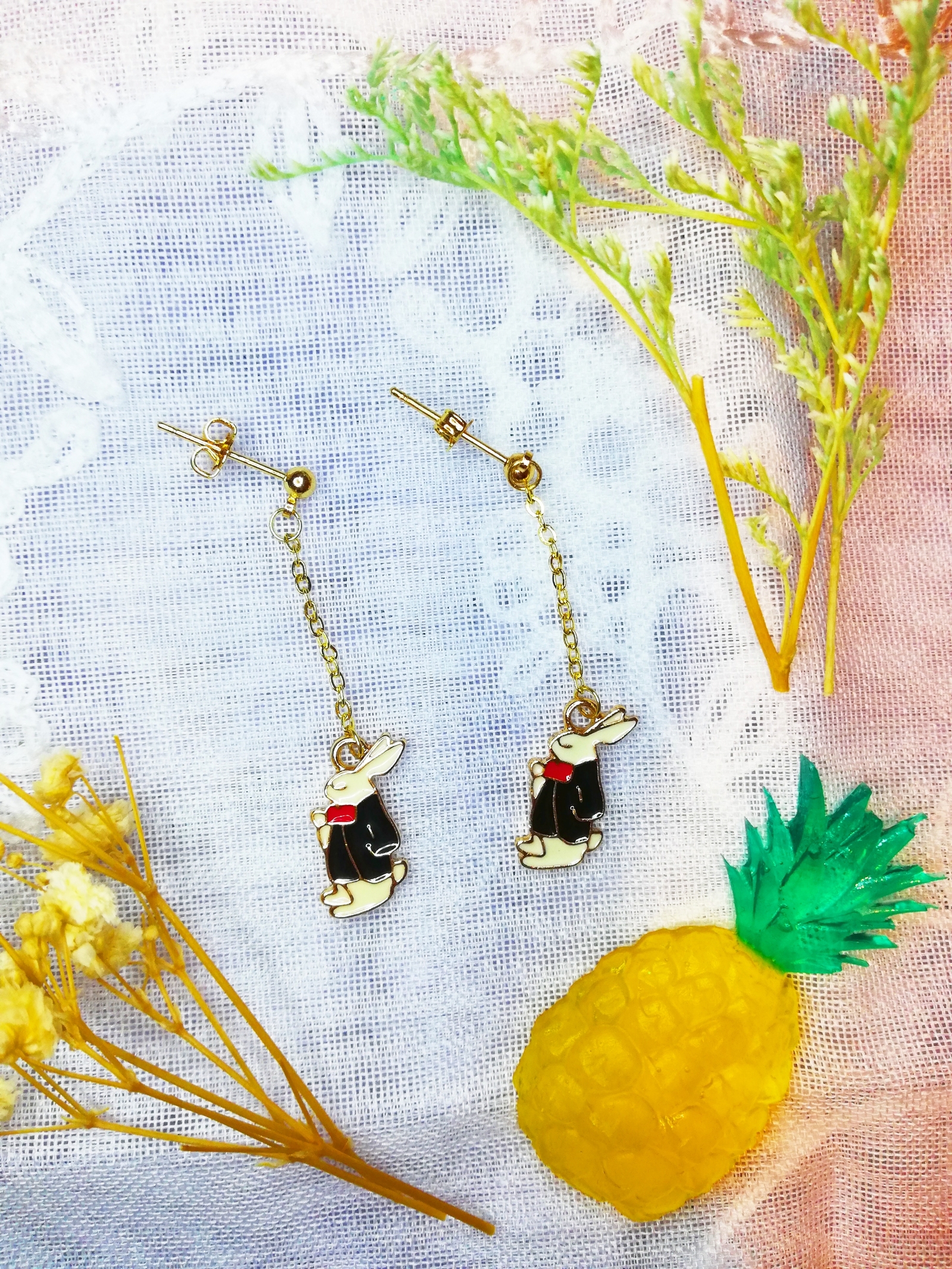 ⭐︎うさねこ⭐︎ハンドメイドピアス13点 ねことうさぎのピアス | ハンドメイド雑貨店 ゆめばこ
