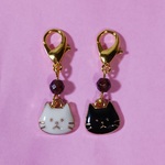 ✨セール✨ガーネットと猫のチャーム😸💓2点セット✨