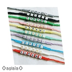 【専用】オーダーメイド  文字入りミサンガ アルファベットビーズ×ワックスコード 取り外し可能タイプ