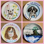 世界でひとつ❣️あなたのために食器になんでも描きます🎨記念日、プレゼントなどにも🎁完全オーダーメイド🎀ソリッド13.5スタッキングボウル❤️
