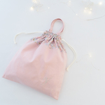 ✼名入れ刺繍✼くすみピンク 体操着入れ　くすみピンク＆リバティ　女の子