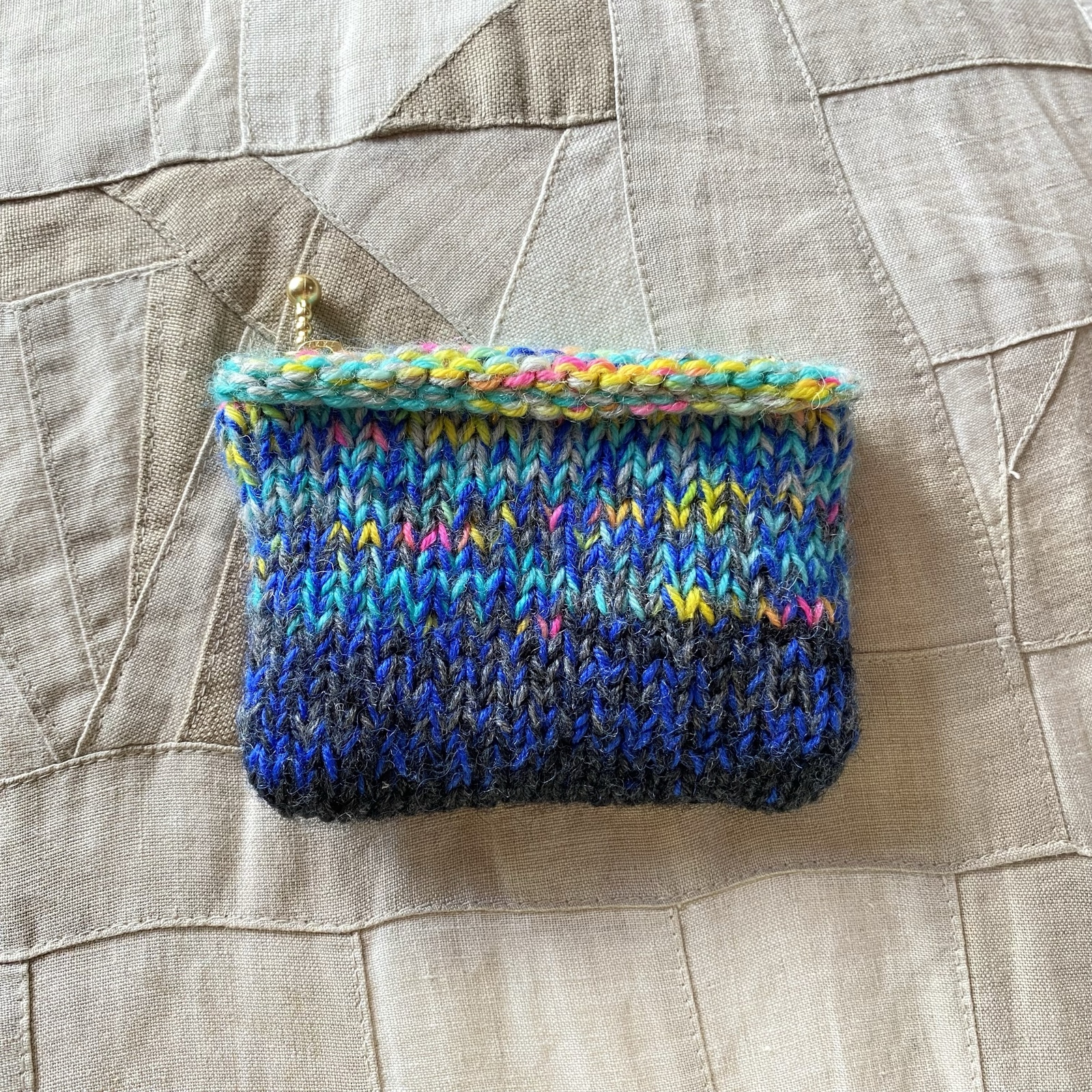 ダーニング 刺繍 でほっこり ポーチ 小物 *no.27 - リネンと手縫いと糸