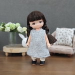 ミキマキちゃん　リブニットワンピース　グレー