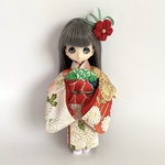 No.499  オビツ11振袖　小菊　地紋