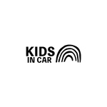 M-002   Kids in car Baby in car ステッカー かわいい 虹 レインボー ベビーインカー キッズインカー