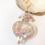 【1-5】押し活♡loveうちわのシャカシャカキーホルダー大サイズ　シャカシャカ　シャカシャカ　レジン