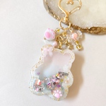  【1-8】肉球！ゆめいろくま♡シャカシャカキーホルダー シャカシャカ　シャカシャカ　レジン