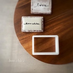 ゆかリーフ　長方形4×5センチ　クッキー型(Design by bon chic)