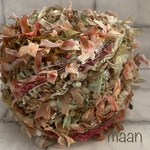 オリジナル引き揃え糸 4m グリーンとピンク/くすみカラー/手染めシリーズ ファンシーヤーン 293