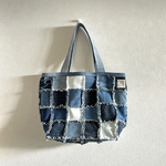 m427 フリンジtote bag M(デニムパッチ)