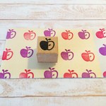 北欧スタンプ⑭ りんごのはんこ マスクのワンポイントに♪　 ウェディングツリーや手作りポチ袋・レターセットに♪