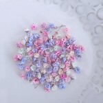 ドライフラワー素材375　かすみ草のセット　花材　ピンク　パープル　白　ミント