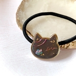  【1-21】チョコにゃんこヘアゴム♡  レジン　チョコレート　バレンタイン