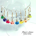 【価格改定！】ゆらゆらflower  domeイヤリング/ガラスドーム
