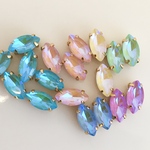 AA級・4×8mmスパークル　アクアマリン　10こ入り