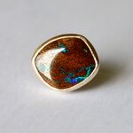 古代スタイル＊天然オーストラリアンオパール　指輪＊7号　SV 