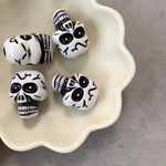 8pcs  ガイコツ ビーズ ハロウィン アクリルビーズ
