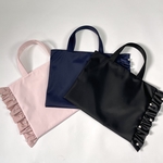 【撥水】親子でも♡大人可愛いフリルパール 卒業＆入学 A4トートバッグ 【紺】【黒】フォーマル 習い事 KMC-736 647983