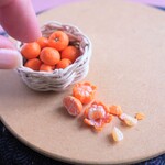 【再販】ミニチュア かご入り みかん  🍊  