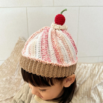 カップケーキ帽子 🧁 【選べるサイズ】日本製 コットン  帽子 赤ちゃん帽子 カップケーキ あみぐるみ 出産祝い