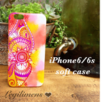 手描き★世界に一つだけ❤︎ メヘンディ柄iPhone6/6s ソフトケース♬ 送料無料♬