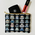 ポーチ　cup&saucer   ブラック