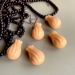 【1コずつ販売】vintage#czech beads#チェコビーズ　TULIP Ivory 23✖️14㍉　top hole