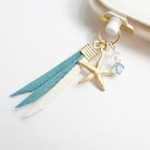 SALE✧*。☆新作☆ スターフィッシュとタッセルのスマホピアス ♪